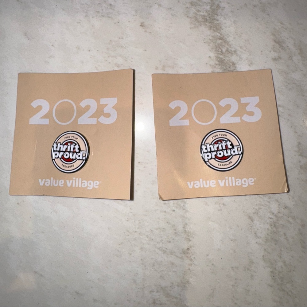 Collectible Value Village 2023 Thrift Proud Enamel pins x 2